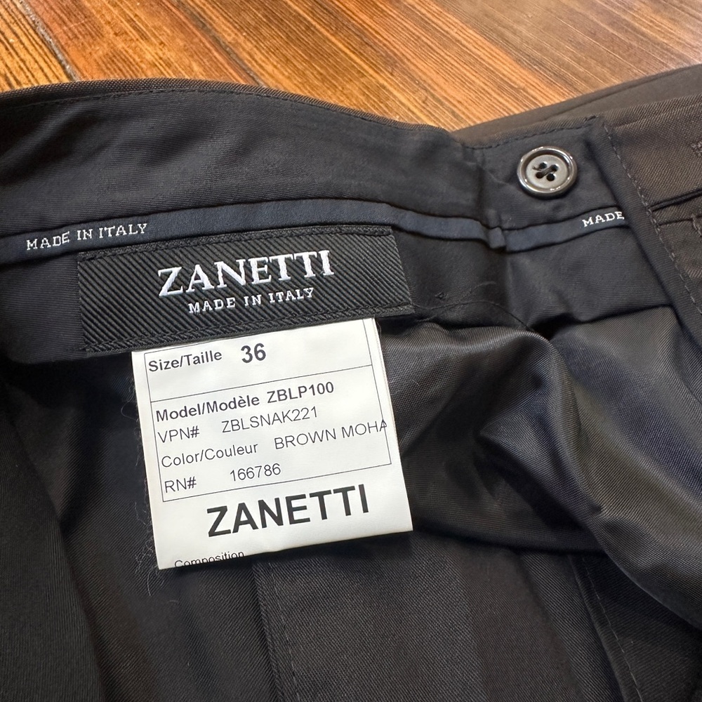NWT Zanetti Brown 100% Wool made in Italy Napoli suit - Picture 12 of 14
